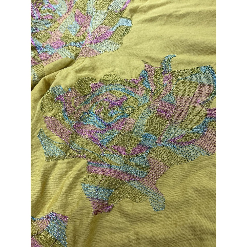 Robert Graham Shirt Mens M Yellow Floral Embroidered Button Up Long Sleeve‎ - Picture 4 of 10